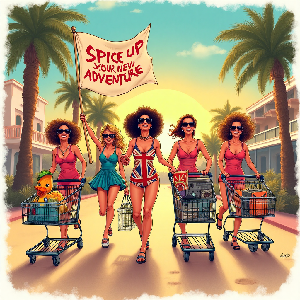 Running , Ibiza, Spice girls, Trolley, and Farewell Card