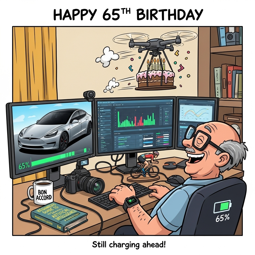 Drone, Camera, Computer, Bike, Artificial Intelligence , and Birthday Card