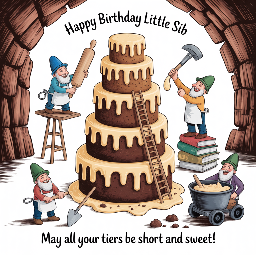 Dwarves, Baking cakes, and Birthday Card