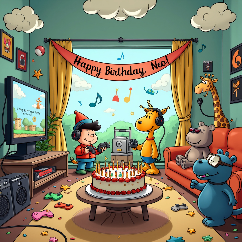 Singing, and Gaming Birthday Card