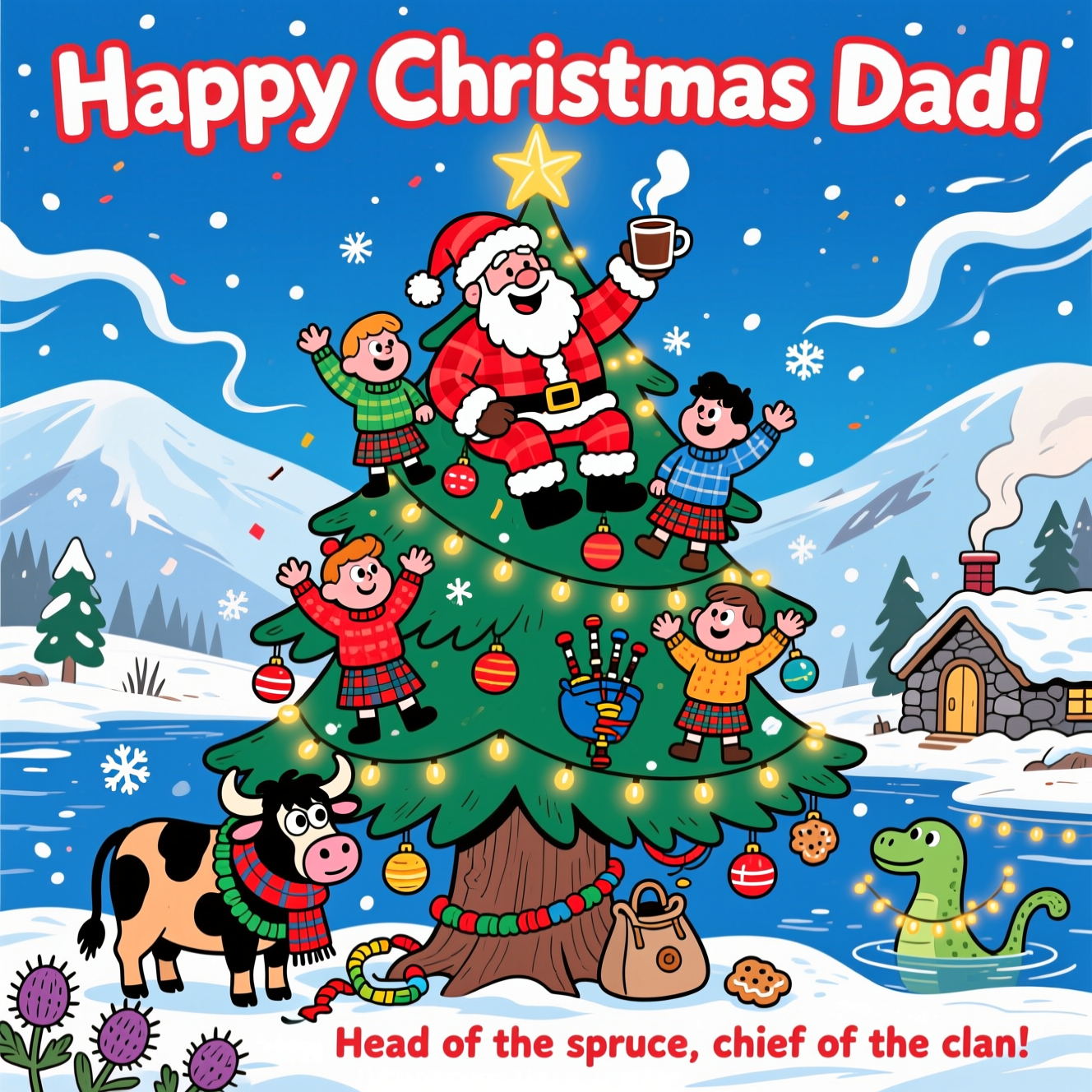 Family Tree, Scotland, and Christmas Card