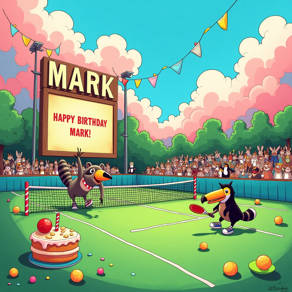 Playing Padel Tennis Birthday Card