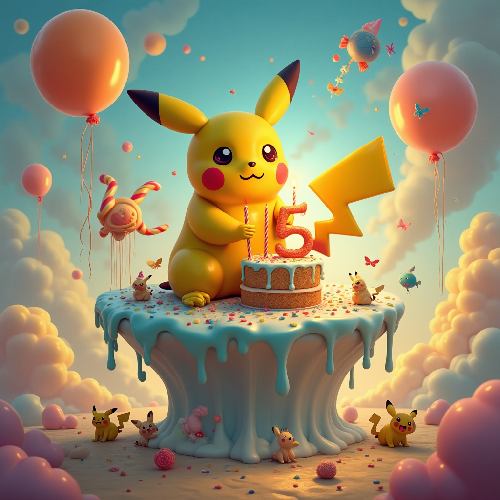 Pokemon, Pikachu, Ballonnen , Taart, 5 jaar, Versiering, Feest, and Birthday Card