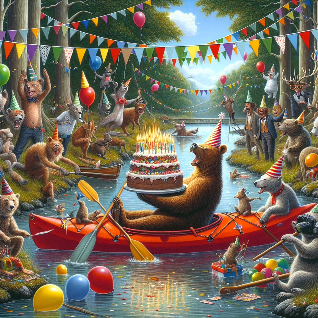 Kayaking Birthday Card