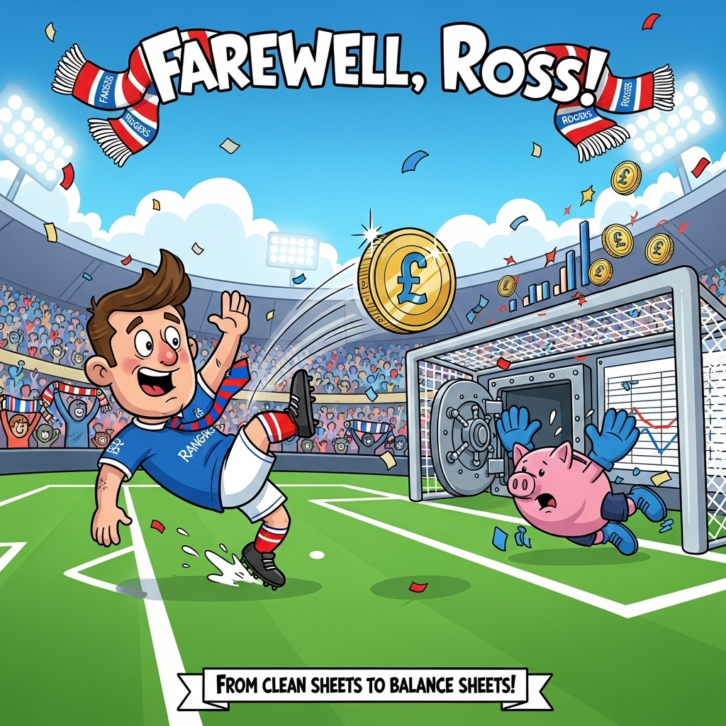 Rangers FC, Football, Red, White, Blue, Finance, and Farewell Card
