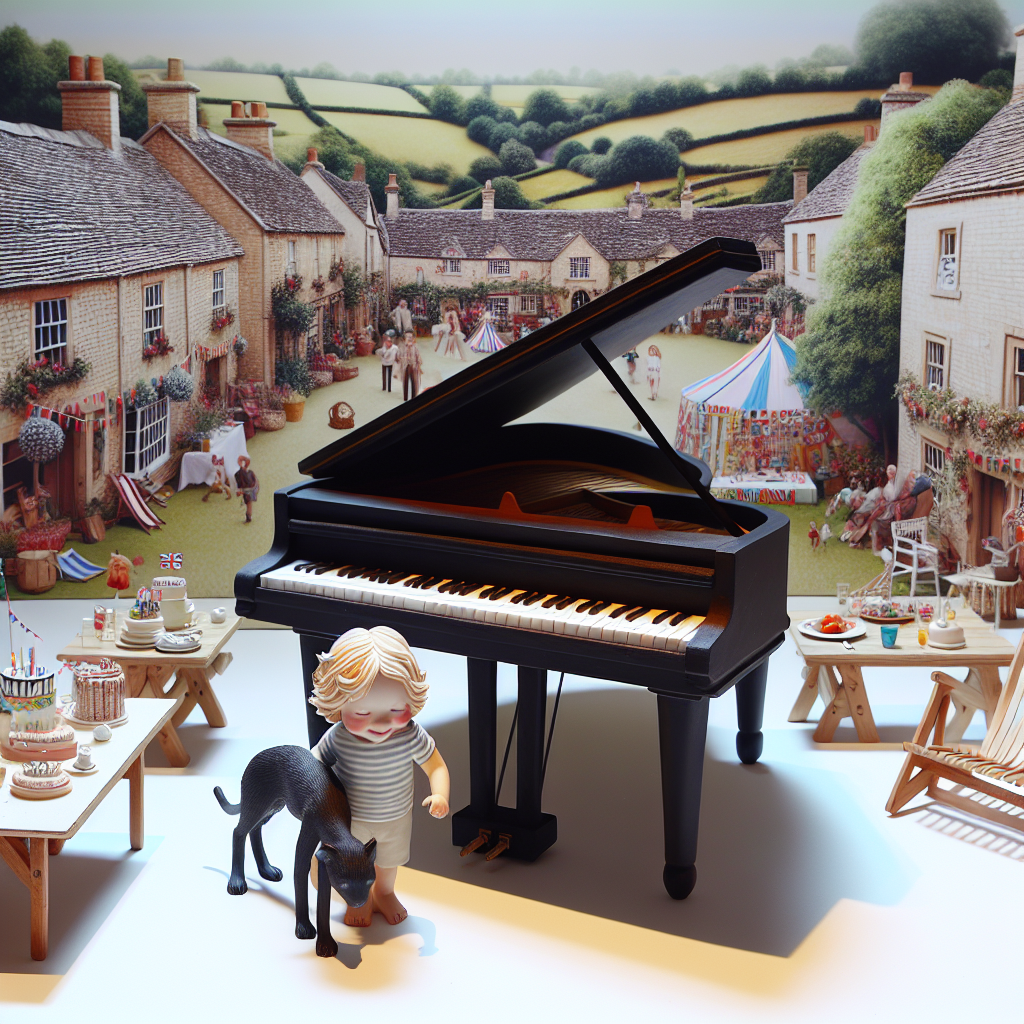 Imagine a whimsical and delightful birthday party for a two-year-old Caucasian boy with light curly hair. The setting is inspired by a Cotswolds summer fete, capturing the close-knit spirit of community gatherings. Located centrally is a grand black piano, hinting at a simultaneous 32nd birthday party for an adult of undefined gender and race. The atmosphere has a charming child-centric touch, with a Team GB gymnastics theme showcased in miniature trampolines and balance beams located in corners of the gathering. A black cat, symbolizing the unpredictability of the fete, playfully roams around with a faux dead mouse in its mouth, providing an unexpected and humorous element.
Generated with these themes: Two year olf son with light curly hair, 32nd birthday, Team GB gymnastics, Black cat with a dead Mouse in its moutb, Cotswolds summer fete , and Black Grand Piano.
Made with ❤️ by AI.