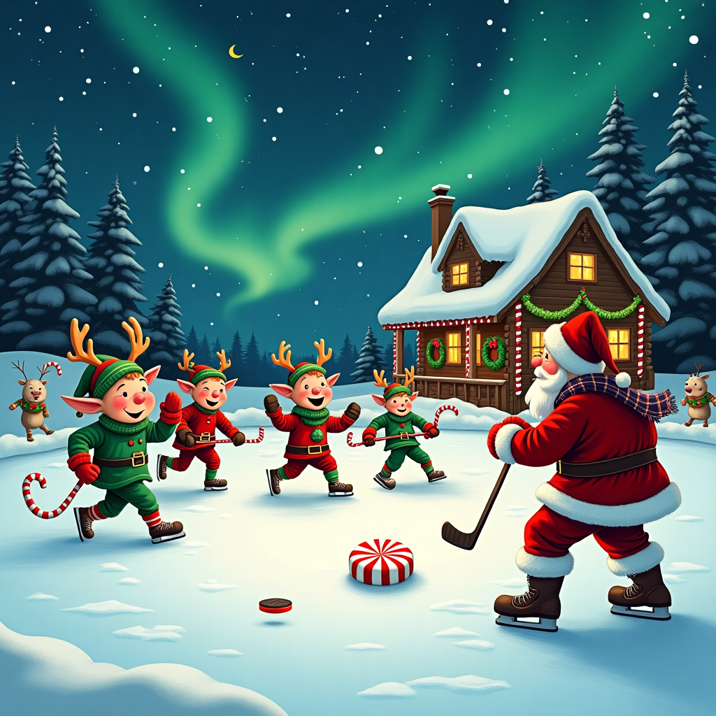 Hockey Christmas Card