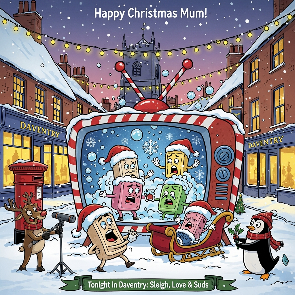 Daventry, Soap Operas, and Christmas Card