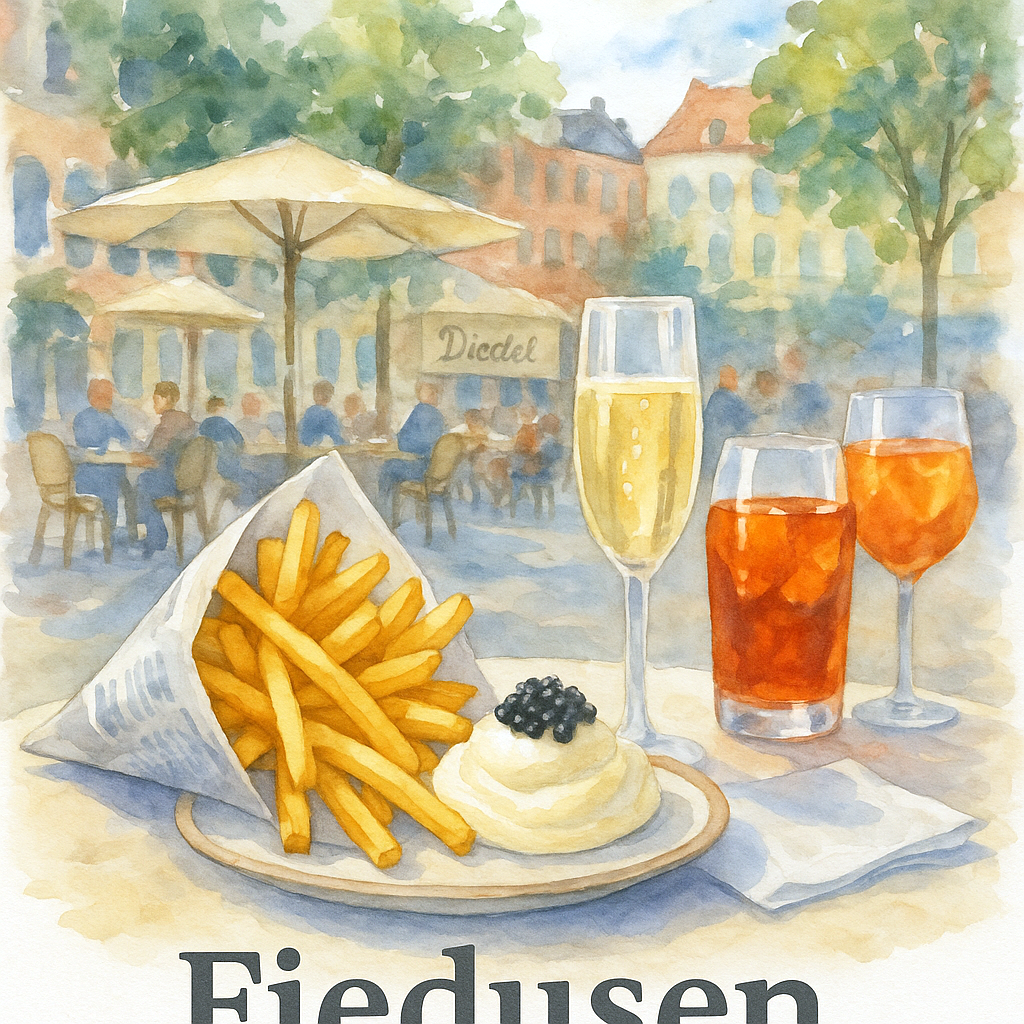 French fries mayonaise with caviar champagne aperol spritz negroni sol restaurant bobe gråbrødre torv , Diedel, and Congratulations Card