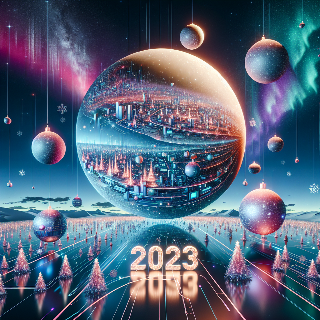 For Christmas 2023, envision a Surreal Vector landscape where time and space converge in festive celebration. Giant baubles float among the stars, reflecting a world where the aurora borealis dances in harmony with the shimmering silhouette of a digital city skyline. Here, cybernetic snowflakes piece themselves together like a puzzle, and the words 'Christmas 2023' echo across the scene in bold, holographic script, set beneath a comically disproportionate moon wearing a Santa hat, which casts a soft, guiding light over a surreal tableau.
Generated with these themes: Christmas 2023.
Made with ❤️ by AI.