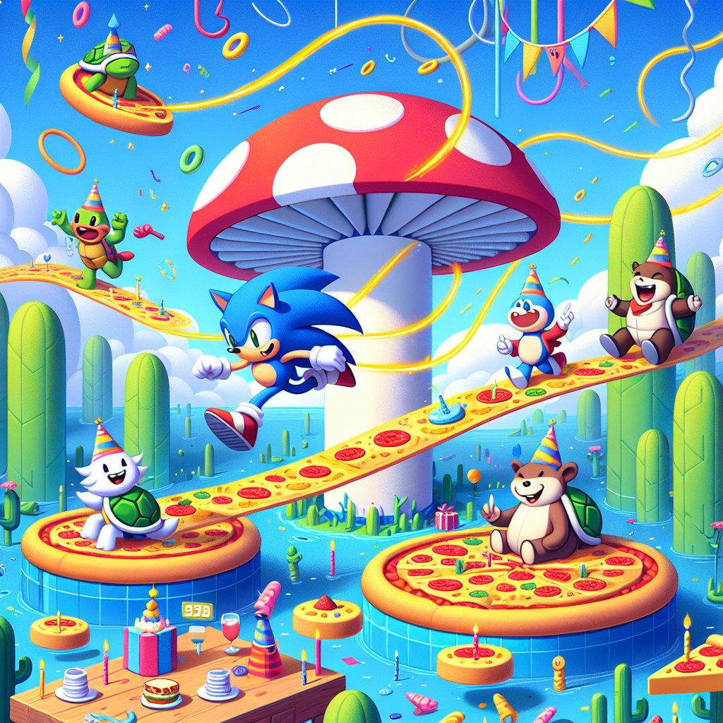 Sonic, Pizza, Teenage mutant ninja turtles, Spiderman, Bluey, and Minecraft Birthday Card