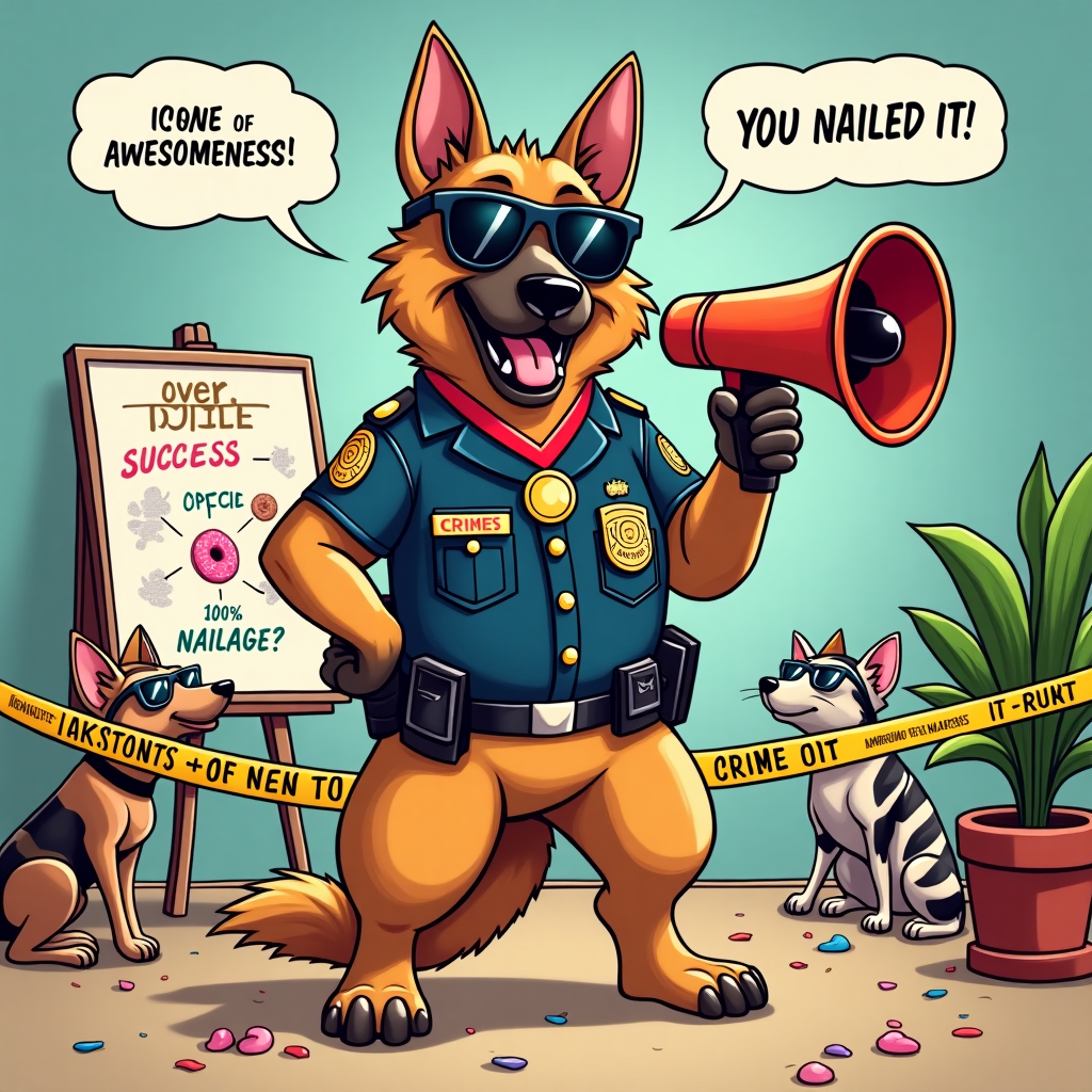 Make a dangerous police dog, a german shephard Congratulations Card