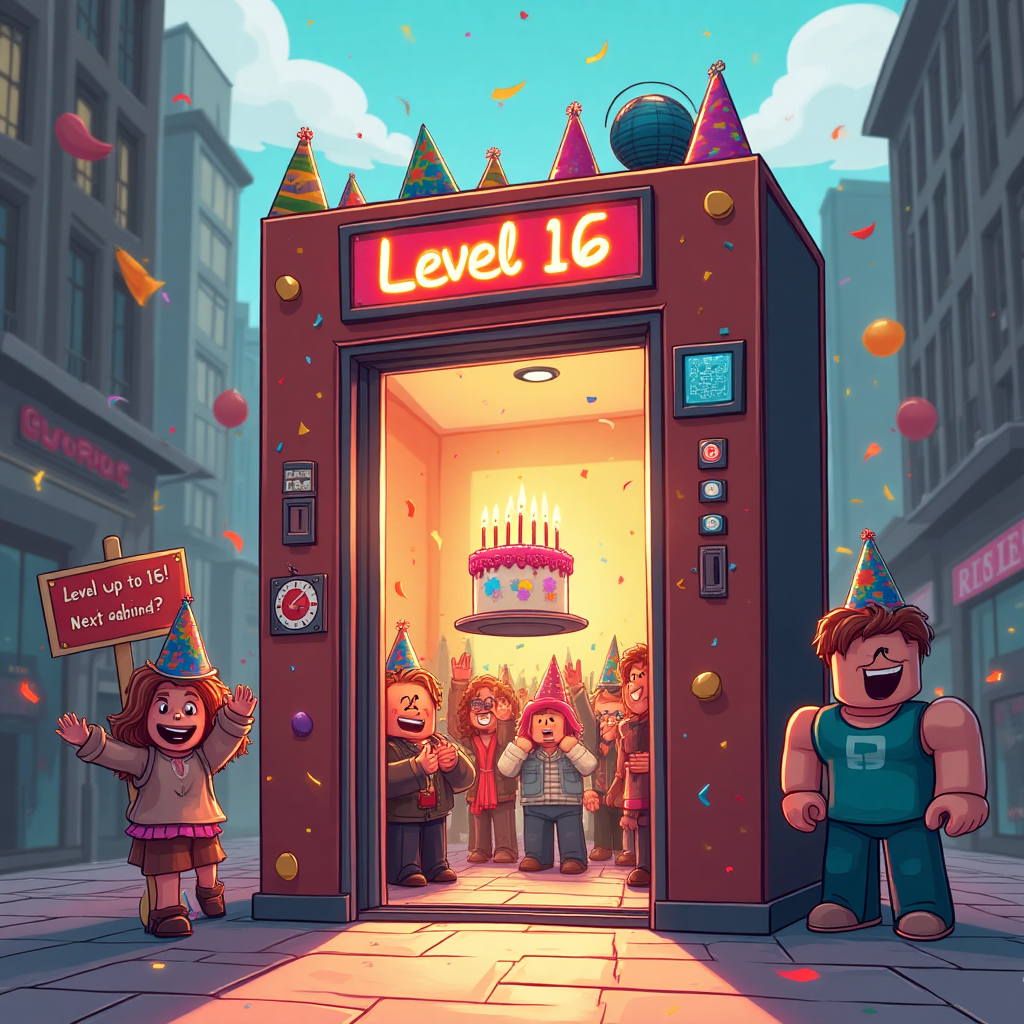 Elevators , Roblox, 16th Birthday , and Birthday Card
