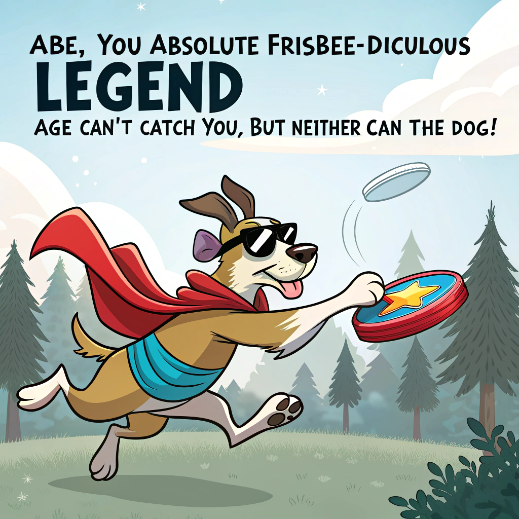 Silly frisbee Birthday Card