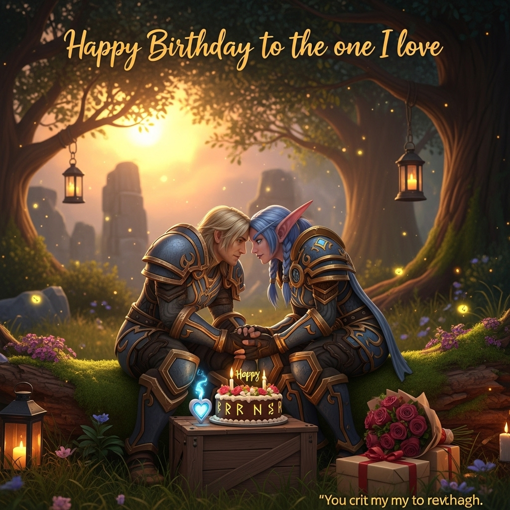 World of warcraft, and Birthday Card