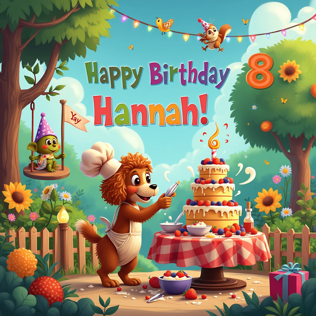 Cockapoo Cheesecake and Nanalan Birthday Card