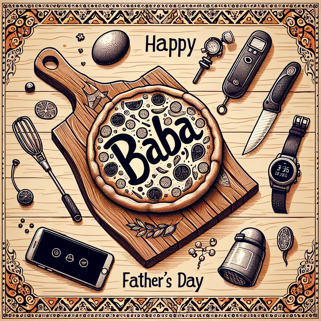 Baba, Pizza chef, Gadgets, Barbecuing, Iranian, and Happy Father's Day Fathers-day Card