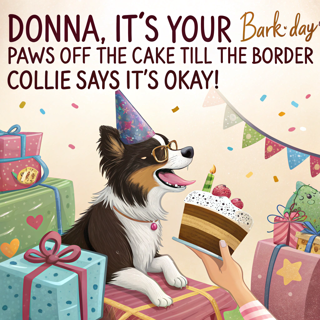 Papillon and border collie Birthday Card