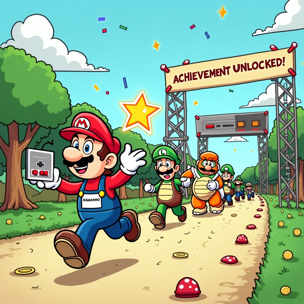 Marathon, Good luck, Gaming, and Nintendo Congratulations Card