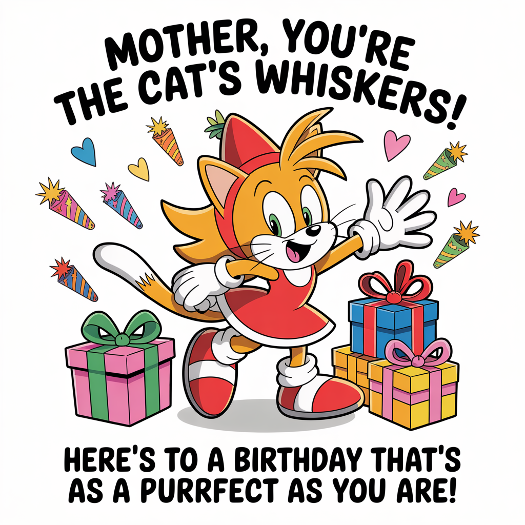 Honey the Cat (Character from Sonic the Hedgehog Franchise), and Birthday Card