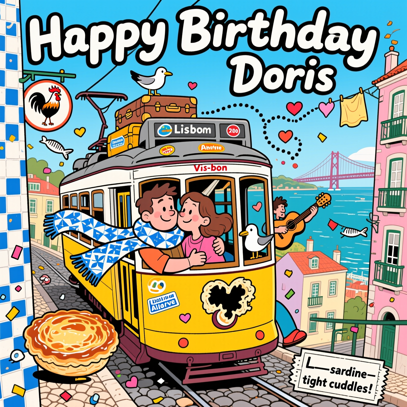 Traveling, Portugal, Cuddling, and Birthday Card