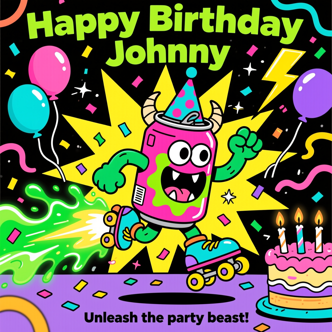 Monster energy dink, and Birthday Card