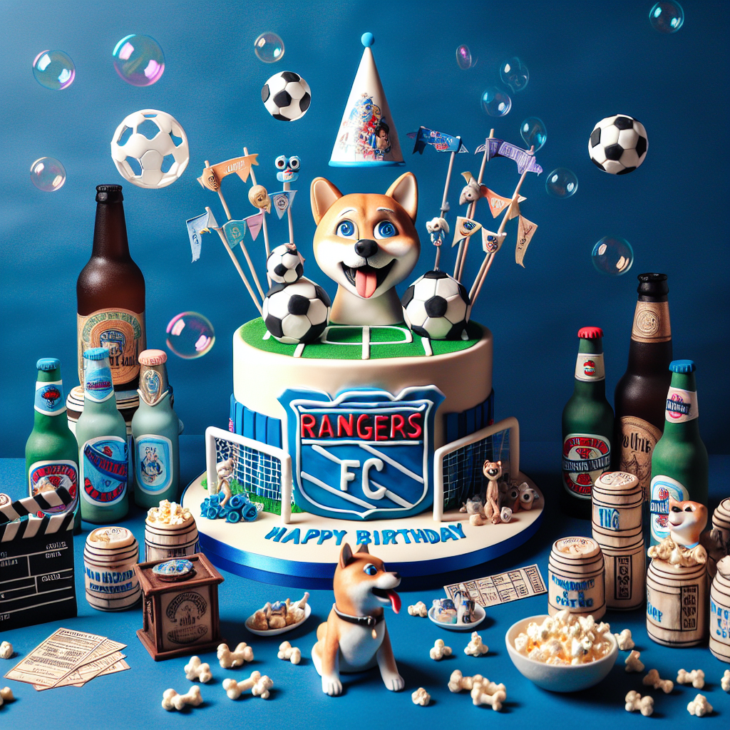 Envision a vivid animation-themed birthday tableau radiating merriment. Positioned centrally is an exuberant cake influenced by the Rangers FC theme, adorned with the hues of blue and white, crowned with an undersized soccer ball and goalpost replicas. Various handcrafted beer containers featuring playful labels suggestive of animation figures, resonate, as if toasting, around the cake. A joyous Shiba Inu, wearing a party hat, appears to chase bubbles in a playful manner. Antique film rolls and popcorn holders scattered throughout the setting, illustrating famous sequences from treasured movies. To conclude, scatters of white chocolate snacks, fashioned like cinema entry passes, are found adding a sweetness to this lighthearted, theme-oriented fete.
Generated with these themes: Rangers FC, Craft Beer, Shiba Inu, Movies, and White chocolate.
Made with ❤️ by AI.