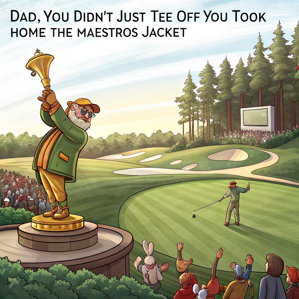 Winning the golf masters Fathers-day Card