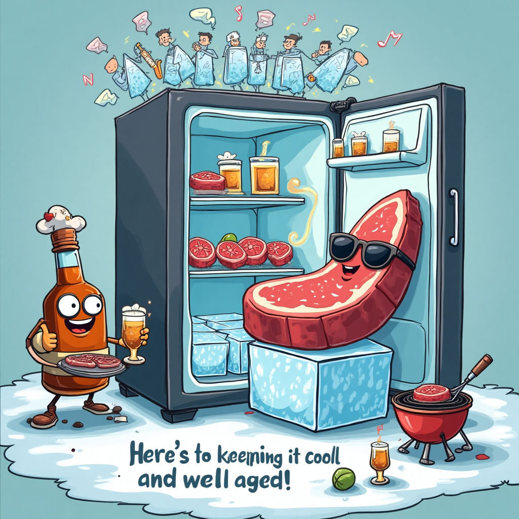 Refrigeration, Hvac, Alcohol, Steak, Smoking, and Birthday Card