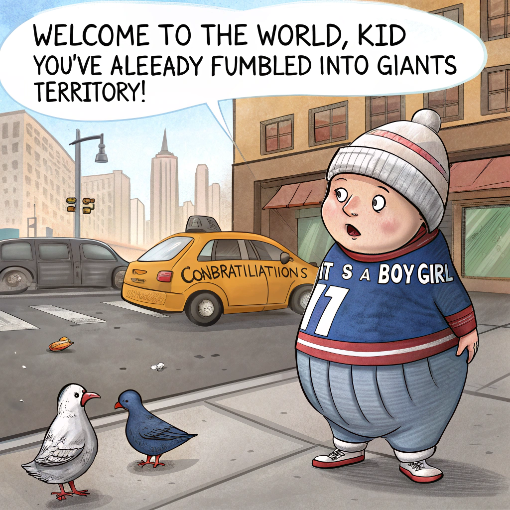 Ugly, Football, and New yyork New-baby Card