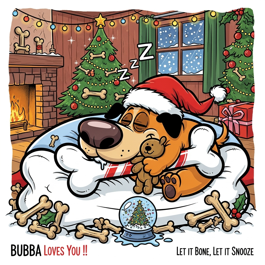 Bones naps, and Christmas Card