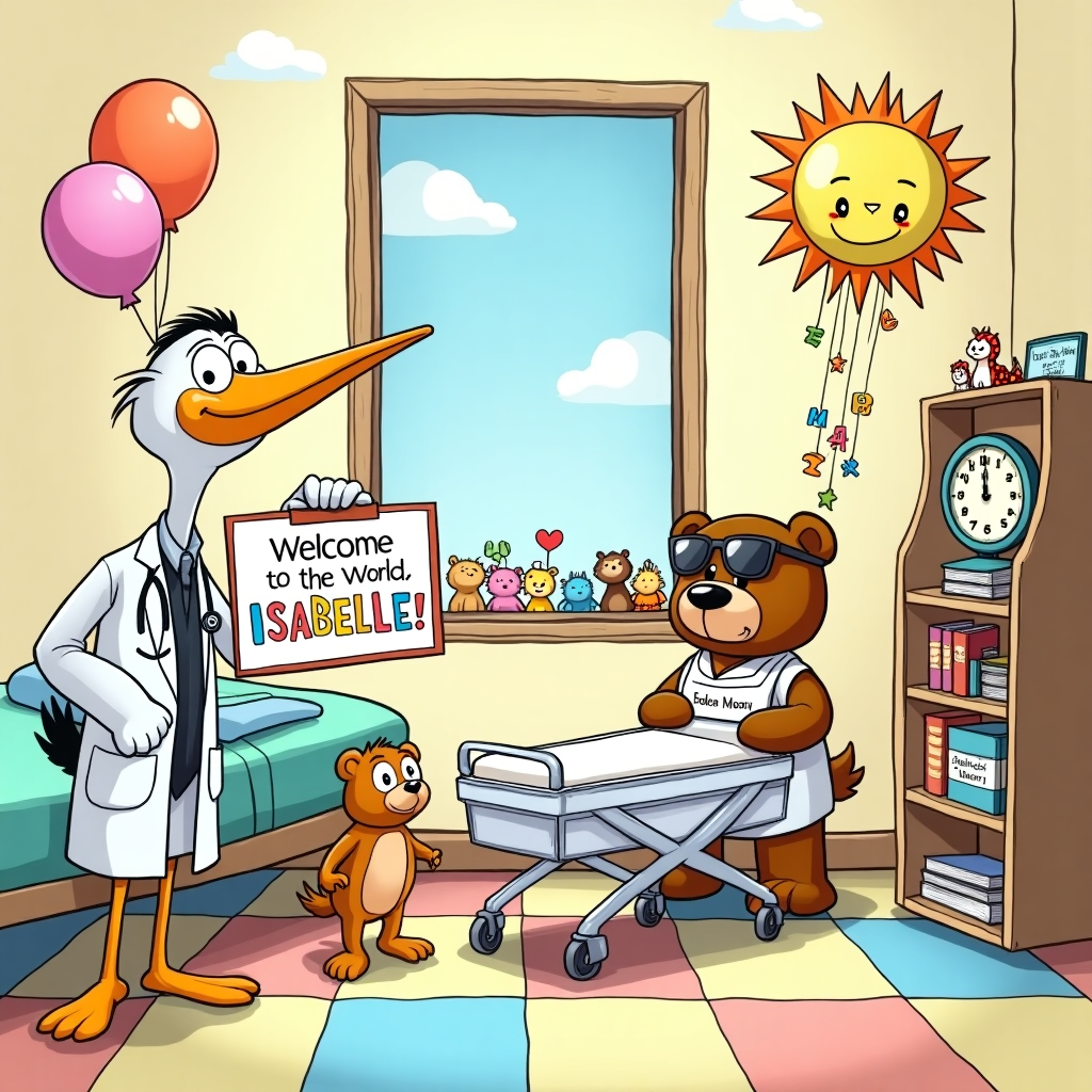 Hospital, and New-baby Card