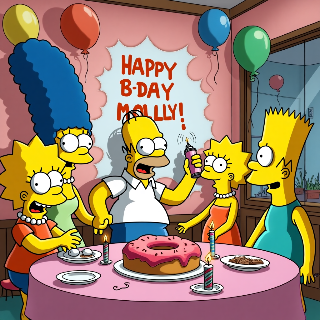 Simpsons Birthday Card