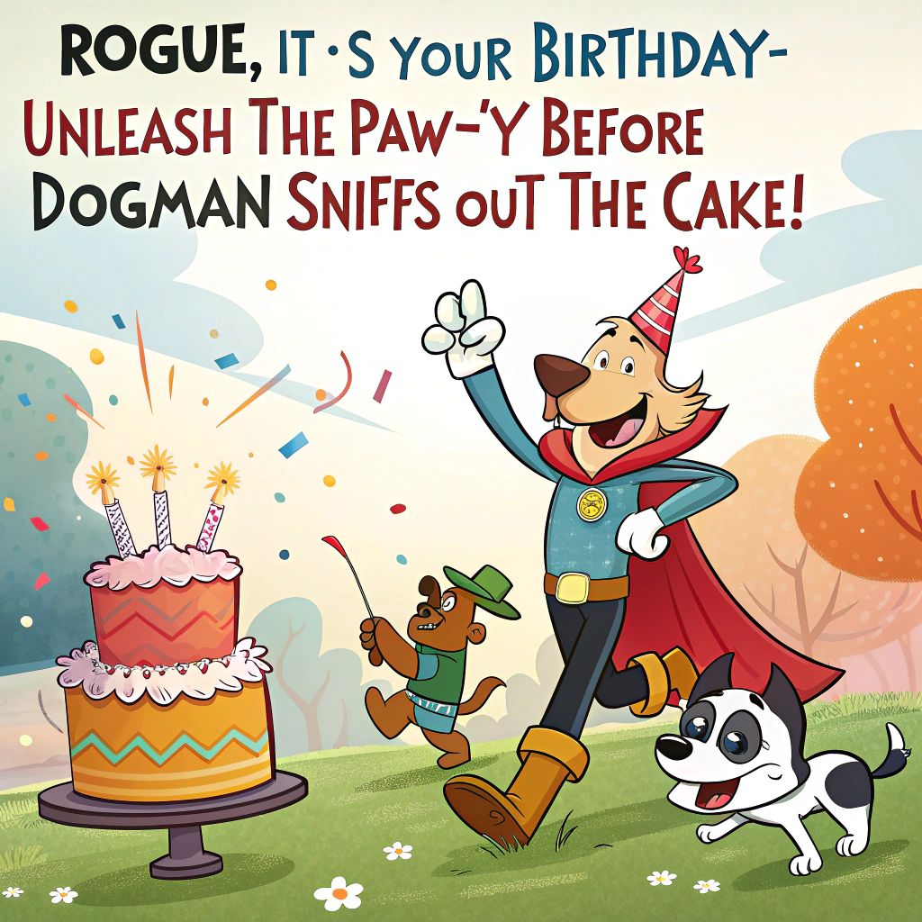 Dogman Birthday Card