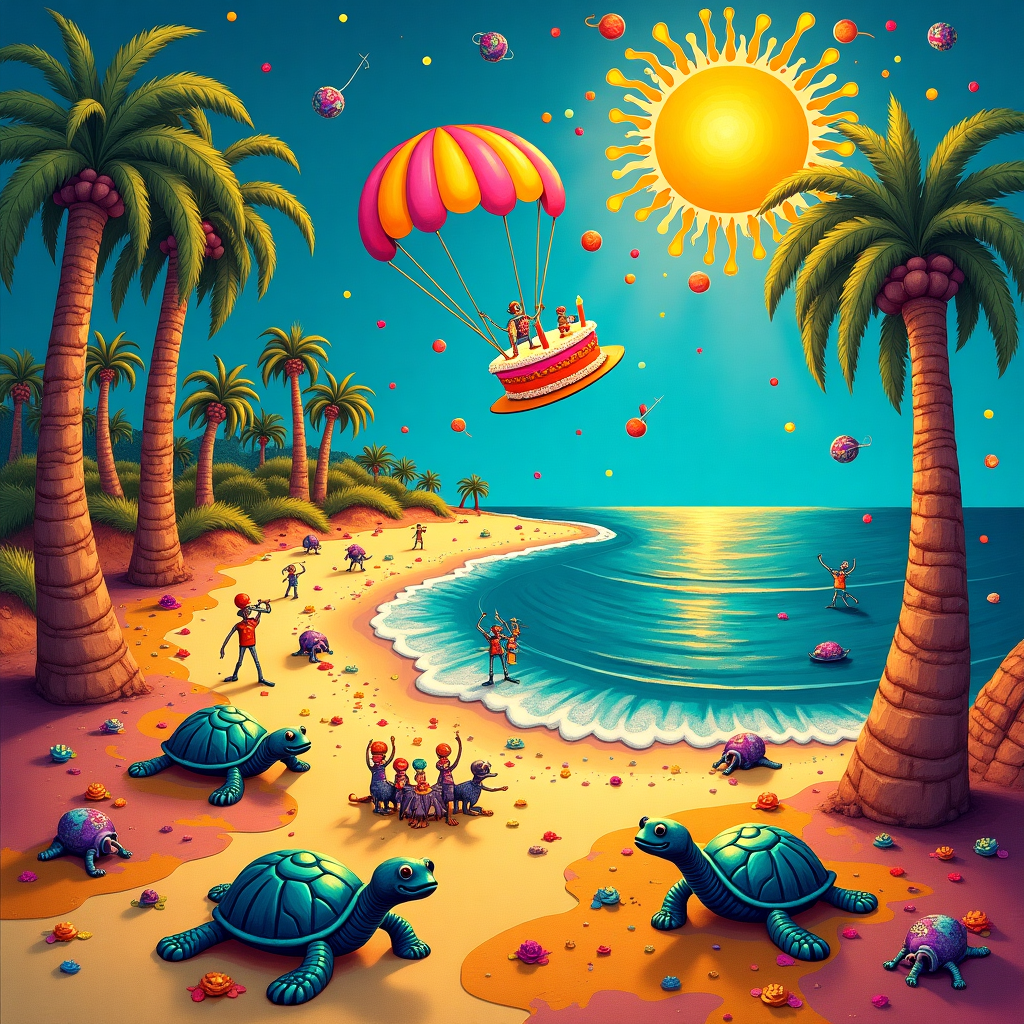 Zappa, Golf, 3 stooges, Grateful dead, and Beach Birthday Card