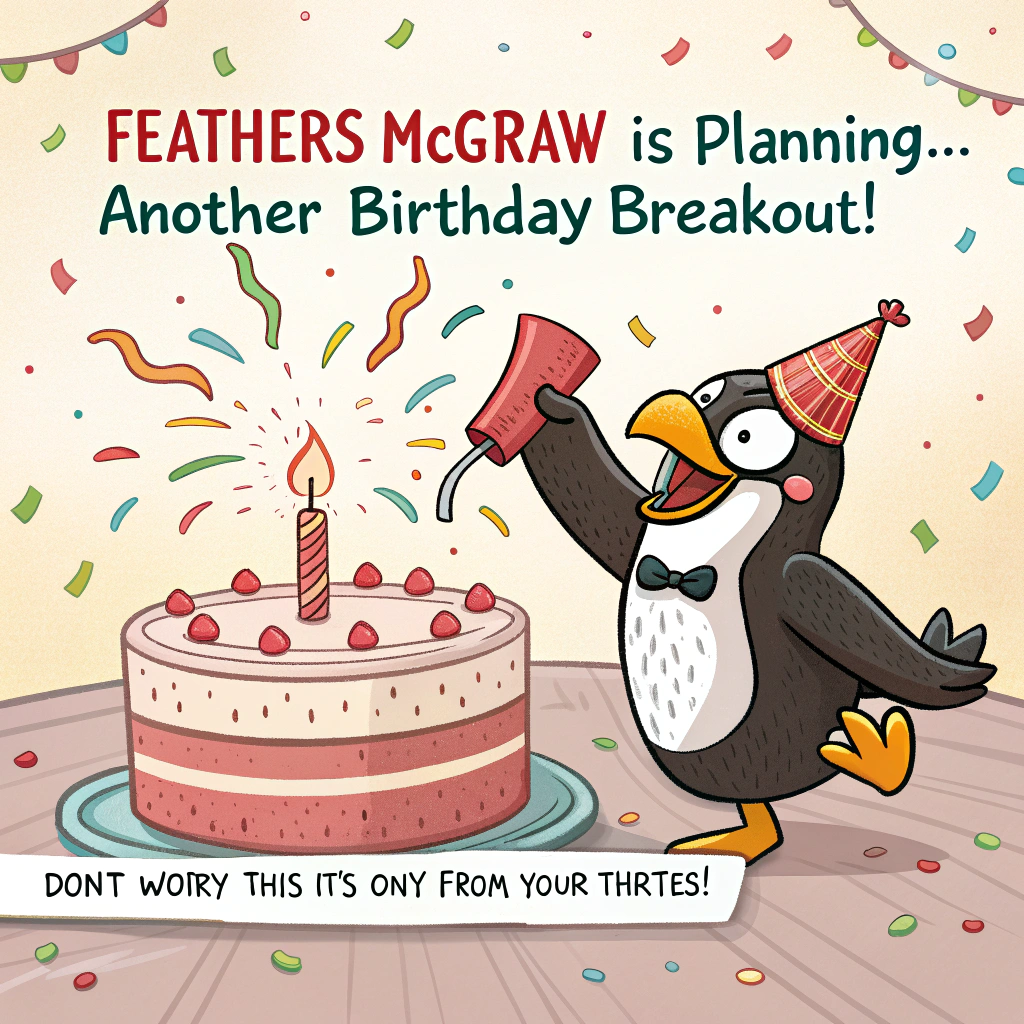 Feathers mcgraw Birthday Card