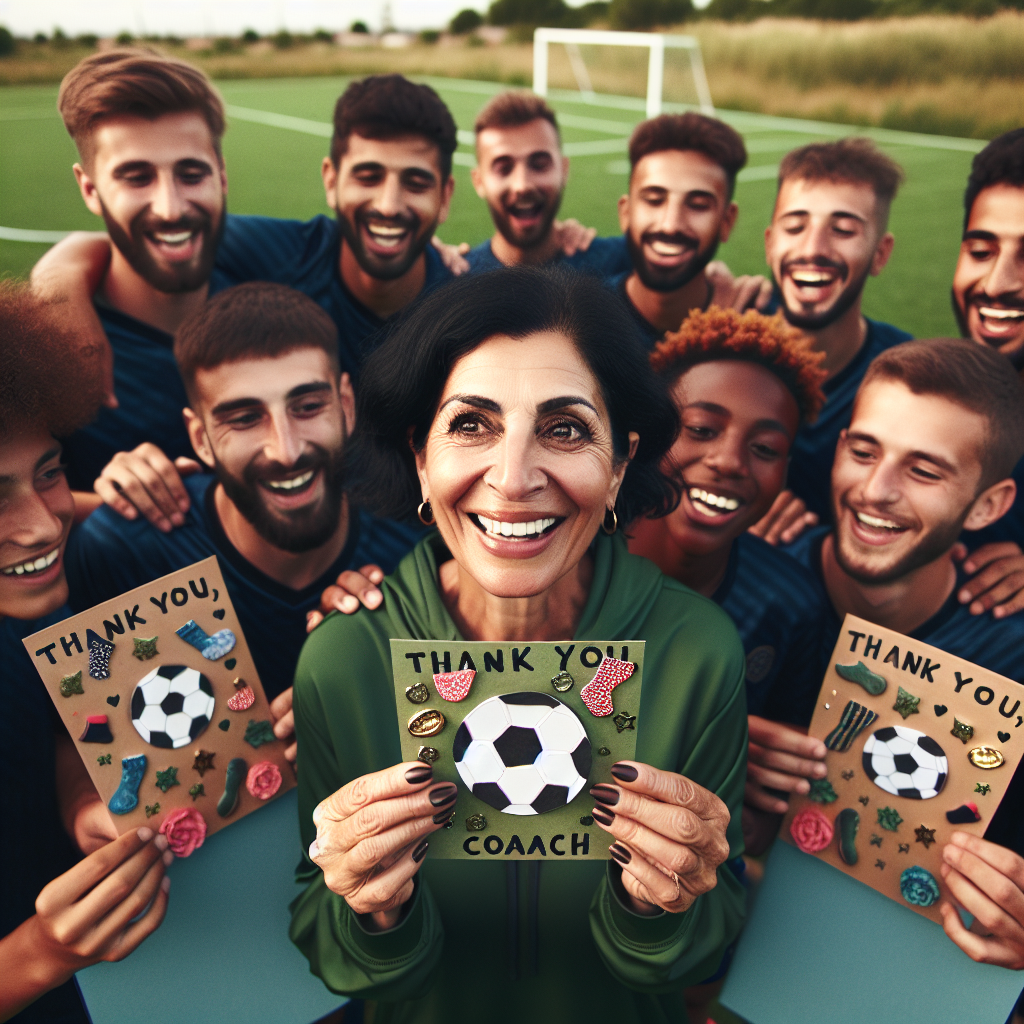 Scoccer coach Thank-you Card
