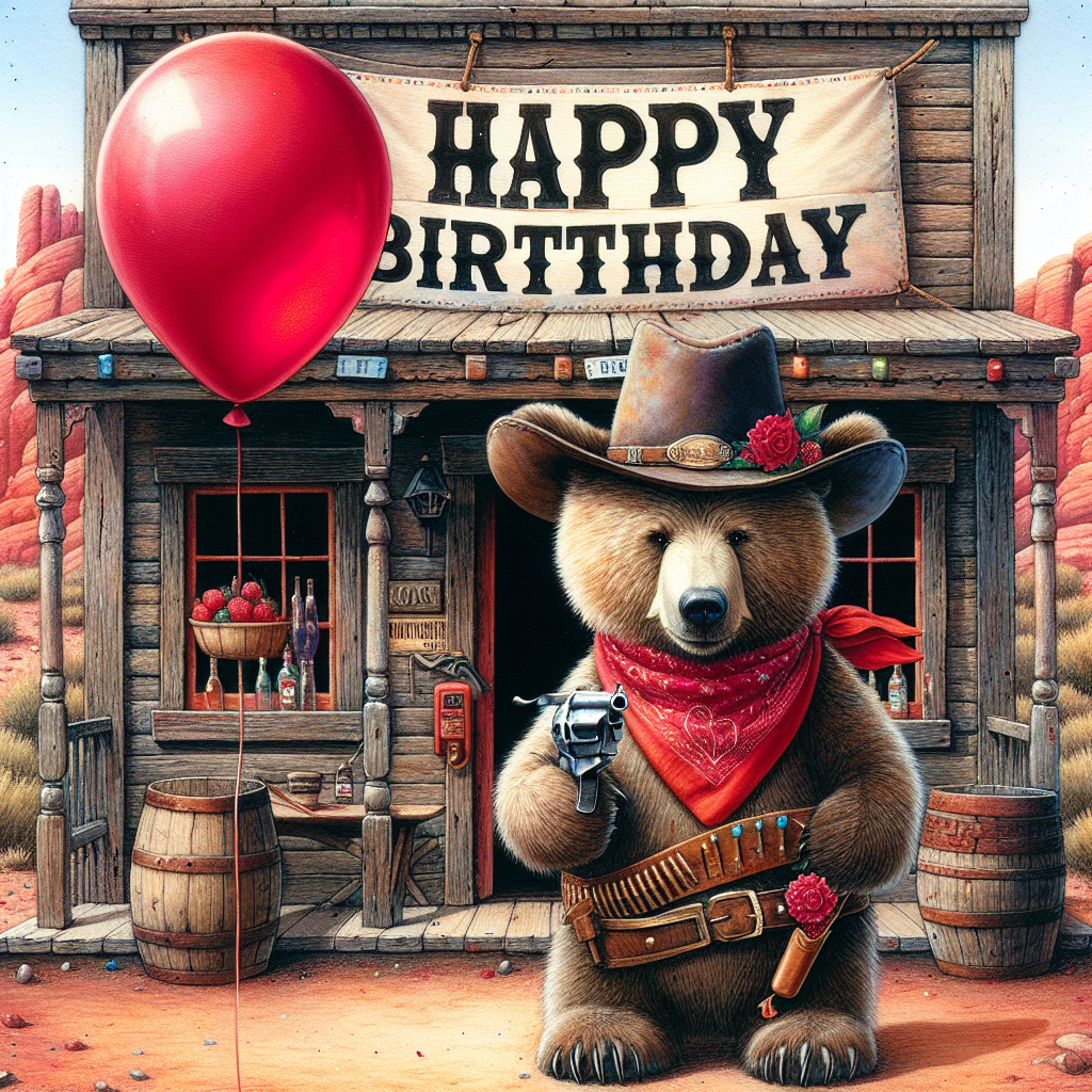 Red dead redemption Birthday Card