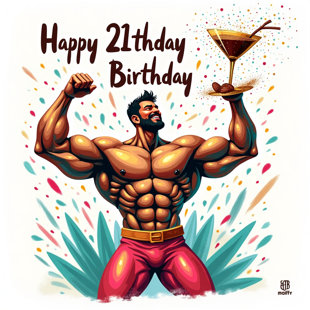 Bodybuilding , Expreso Martini , Whispers chocolate , Pringles , and Birthday Card