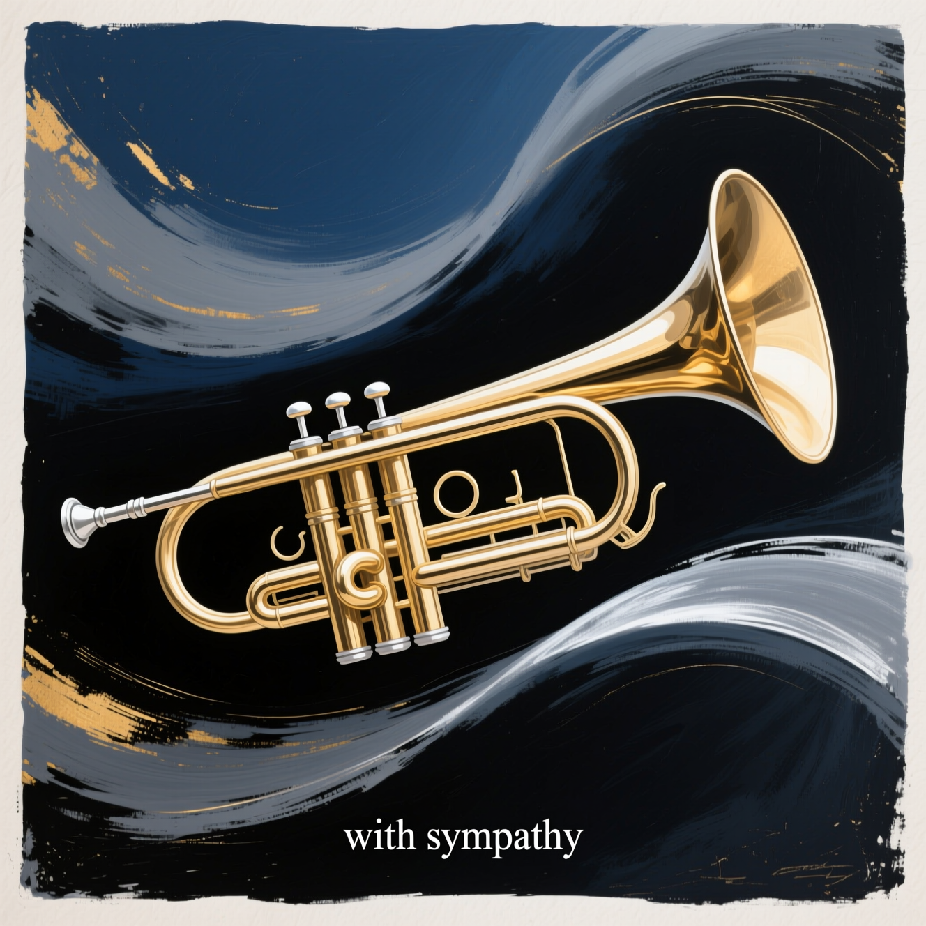 Brass Band B flat Cornet, and Sympathy Card