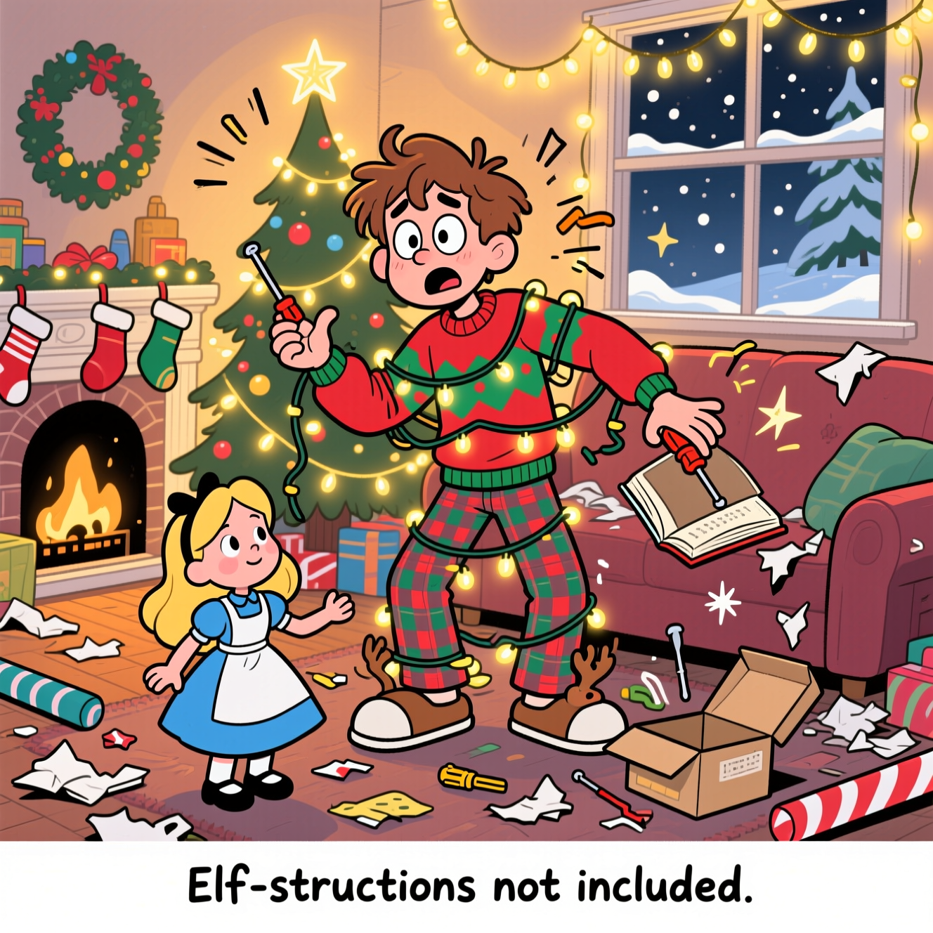 Teenage Eddie could not find the instructions for his Alice doll, and Christmas Card