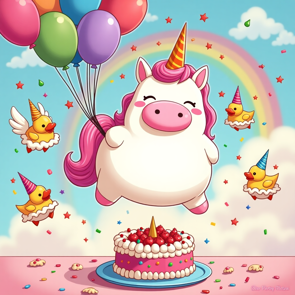 Squishmallow unicorn Birthday Card