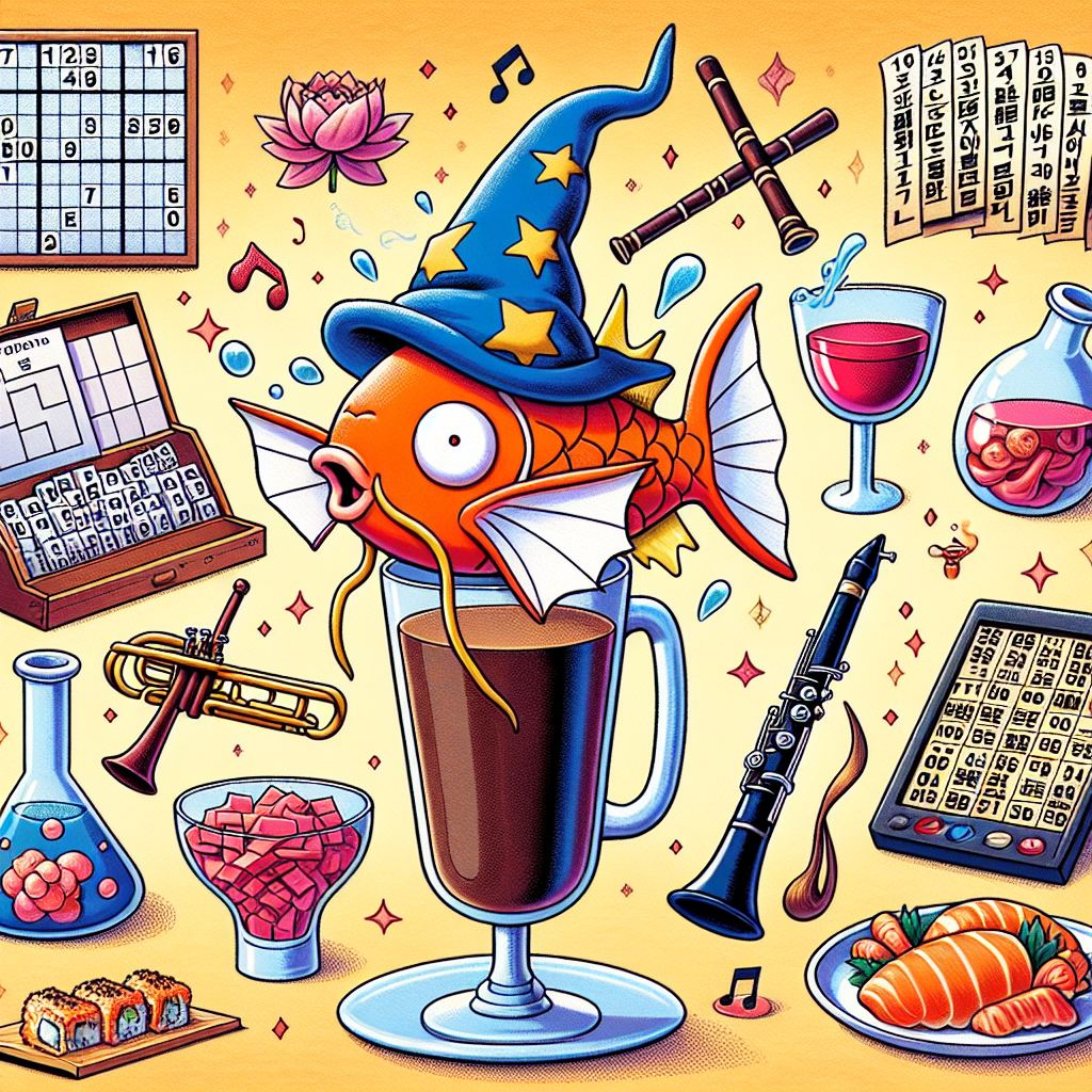 Themes: Magikarp, sudoku, clarinet, wine, sushi, chemistry, korean food, coffee, mahjong, musical theatre, harry potter Birthday Card