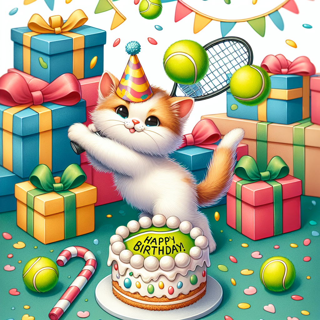 Tennis Birthday Card