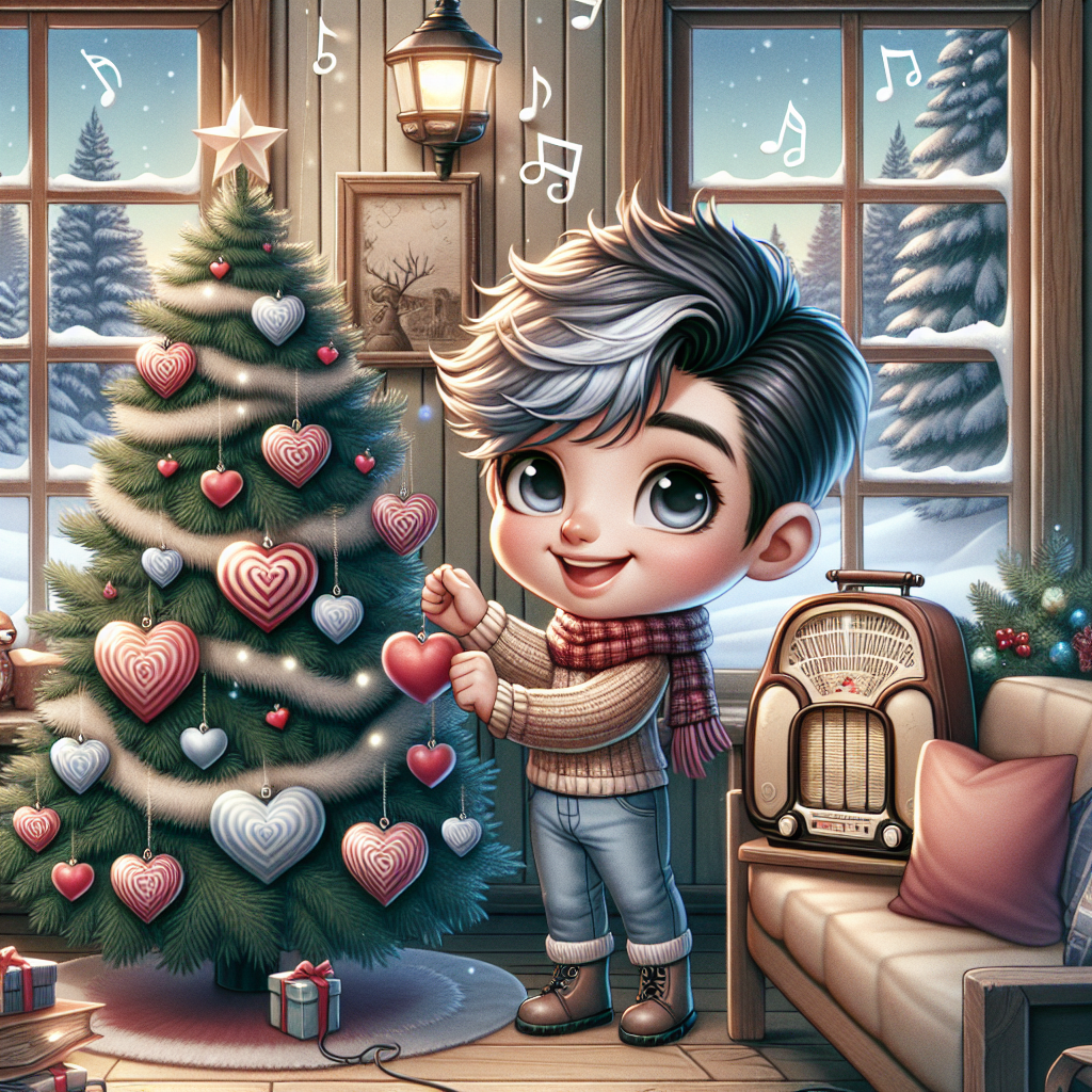 This cute illustration for a birthday scene is centered around MUICHIRO from Demon Slayer, who is cheerfully decorating a Christmas tree. Love is depicted with playful heart ornaments, while a snowy landscape seen through the adjacent windows reinforces the Xmas theme. Musical notes drift from a nearby sofa, where a radio plays festive birthday songs, enveloping the room in merriment.
Generated with these themes: Daemon slayer, MUICHIRO , Love, Xmas, Windows, Tree, Sofa, and Music.
Made with ❤️ by AI.