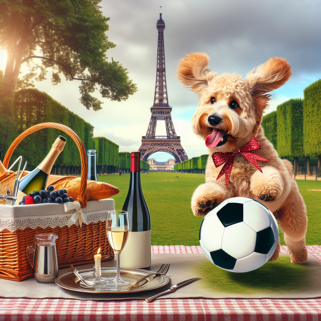Soccer, Cockapoo, Paris, and Wine Birthday Card
