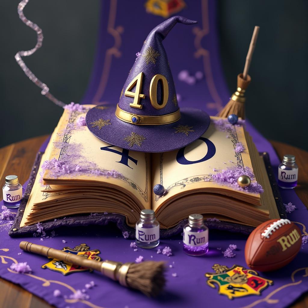 40, Harry potter, Rum , NFL , and Purple Birthday Card