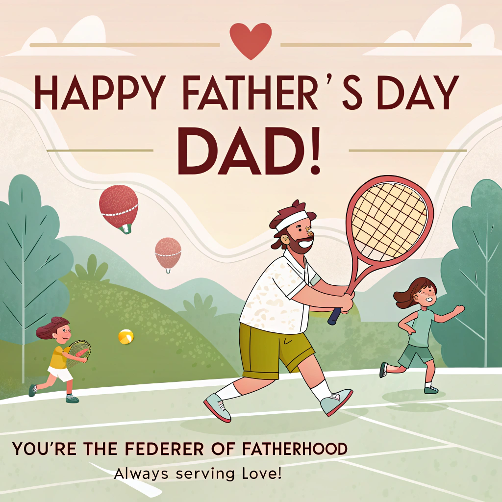 Tennis, and Fathers-day Card