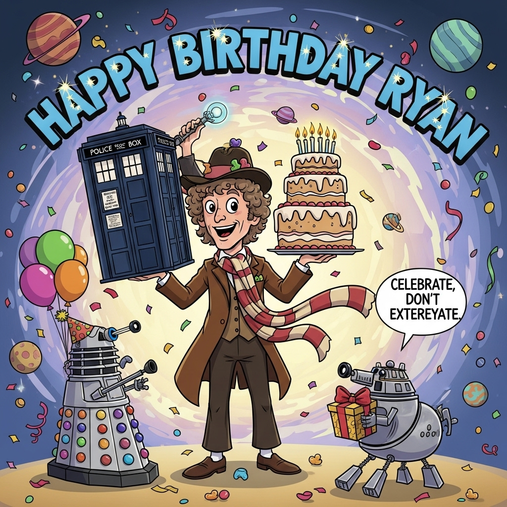 Doctor who tom baker, and Birthday Card