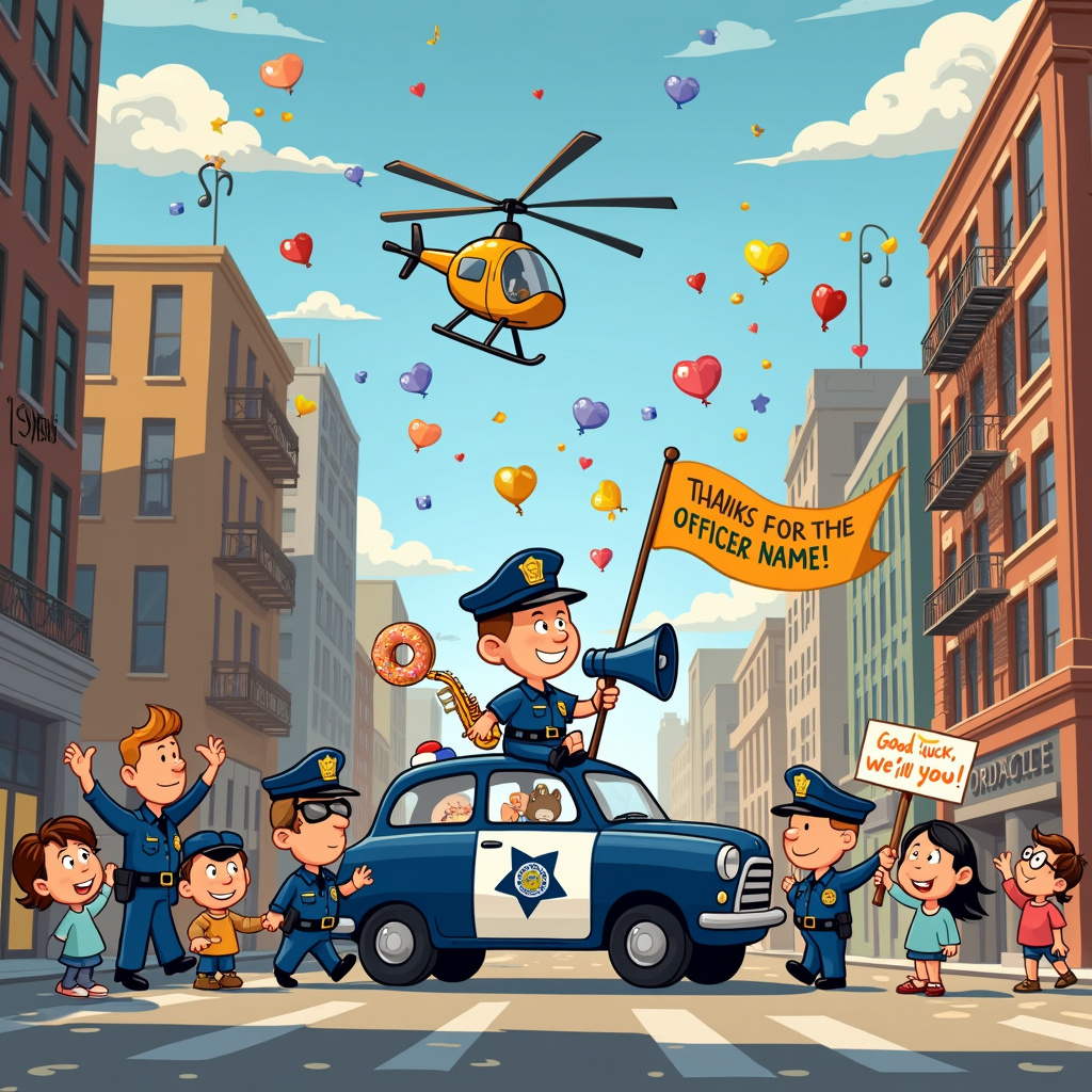 Police Farewell Card